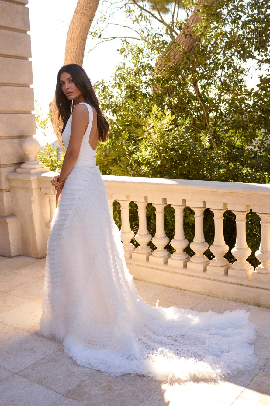 Vestido evasé con fantasía 3D